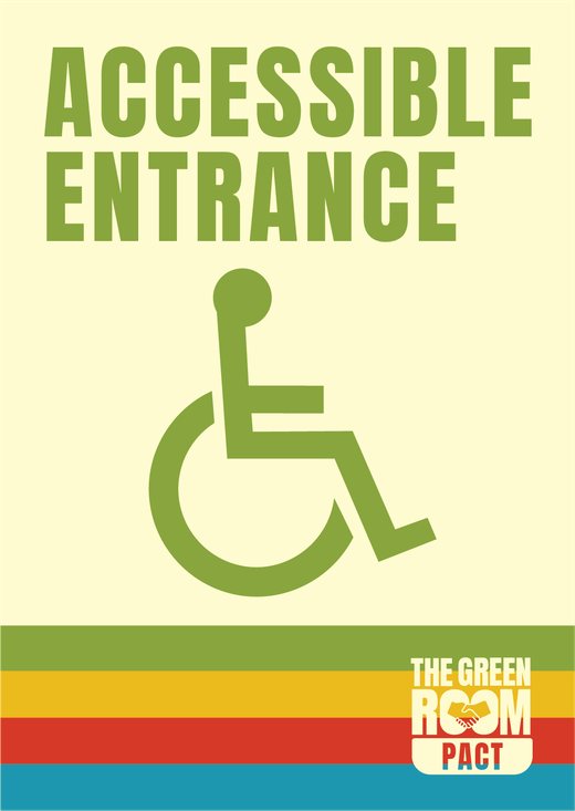 Accessible entrance sign